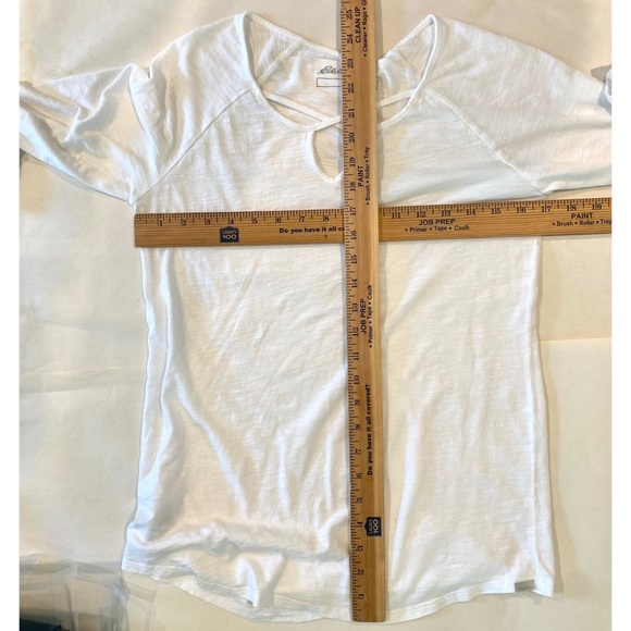 Eddie Bauer Women's Cotton Long Sleeve Peek-a-boo Front V-neck Size Small - Picture 4 of 4